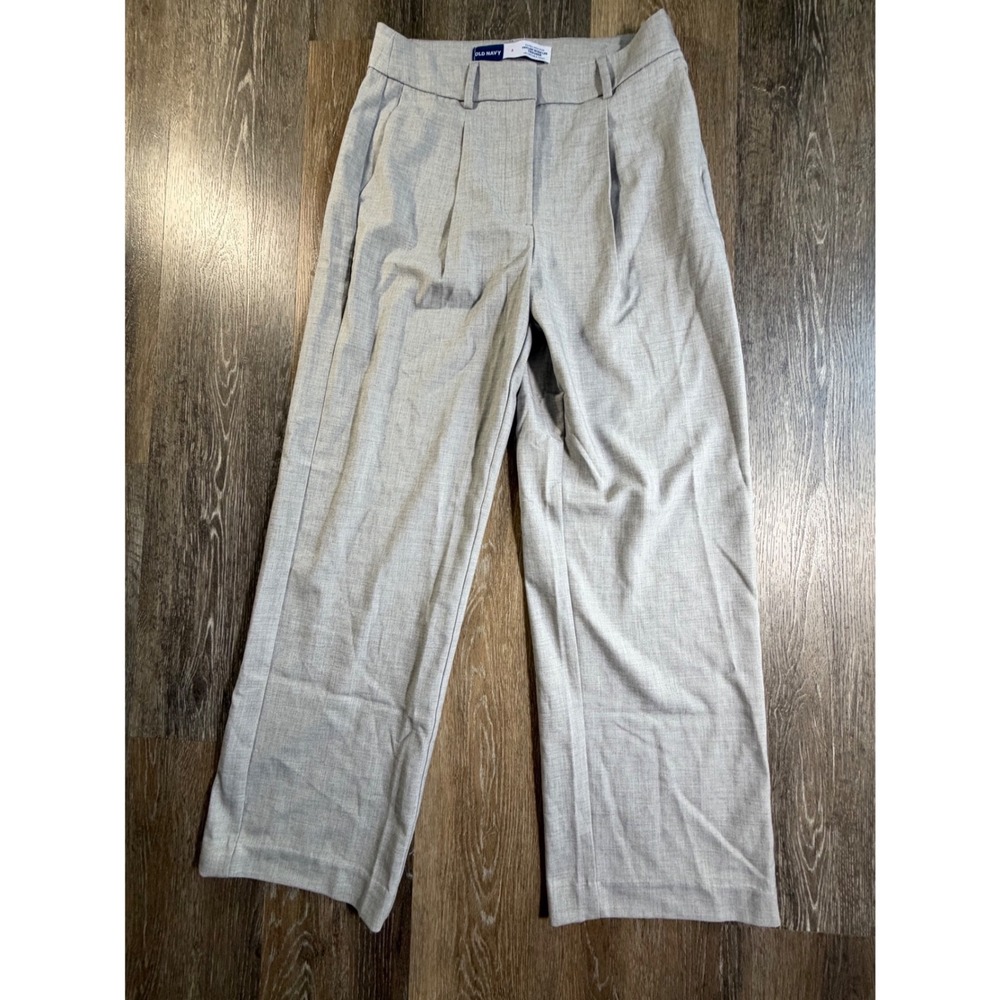 Old Navy Taylor Wide Leg Trouser Womens 2 Gray Extra High Rise Adjustable Waist
